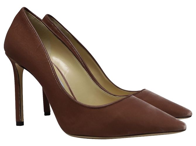 Décolleté Romy 100 Jimmy Choo in velluto rosa - vista 3