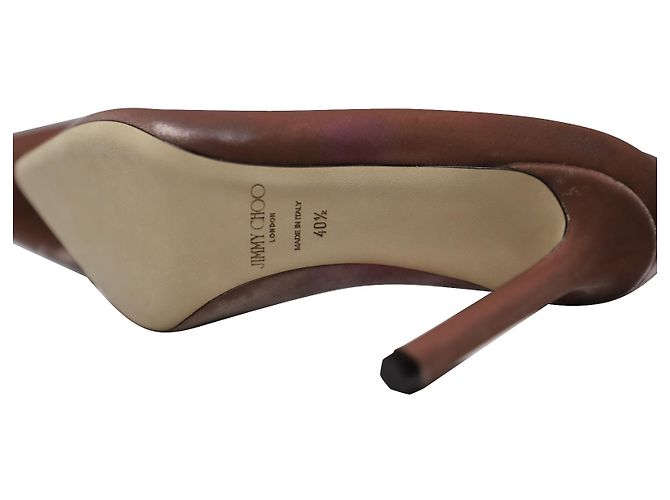 Décolleté Romy 100 Jimmy Choo in velluto rosa - vista 6