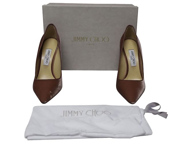 Décolleté Romy 100 Jimmy Choo in velluto rosa - vista 7