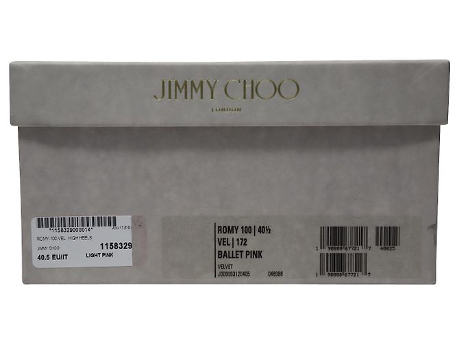 Décolleté Romy 100 Jimmy Choo in velluto rosa - vista 8