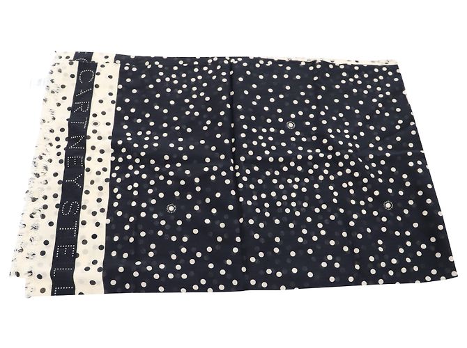 Stella Mc Cartney Sciarpa Stella Mccartney a Pois in Seta Nera - vista 2