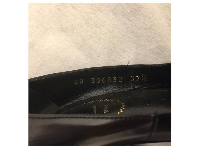 Yves Saint Laurent Tacón YSL Tripon con tacón triangular espejado Negro - vista 4