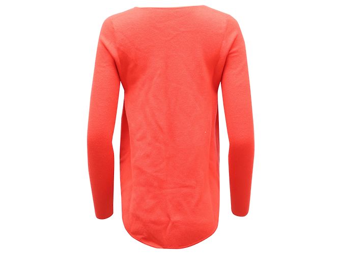 Pull Theory en Laine Corail Orange - vue 2