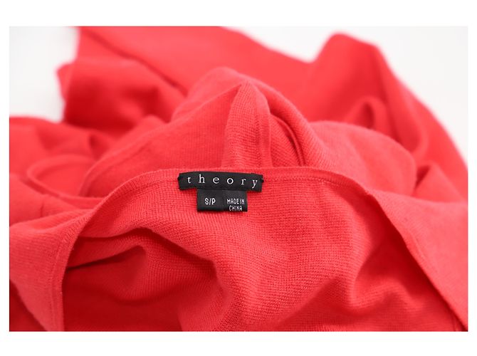 Pull Theory en Laine Corail Orange - vue 3