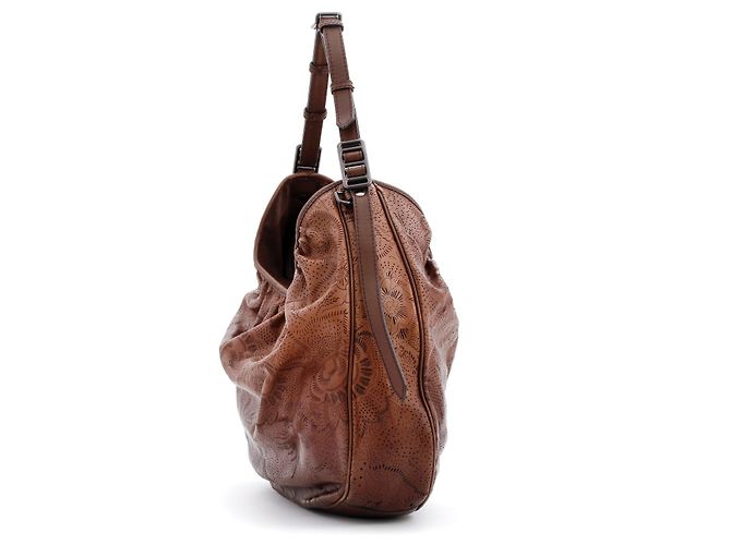Burberry Avondale lasergeschnittene Hobo-Tasche Braun Kastanie - Ansicht 13