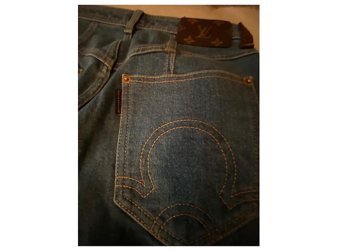 Jean Louis Vuitton Monogramme Denim Bleu - vue 3