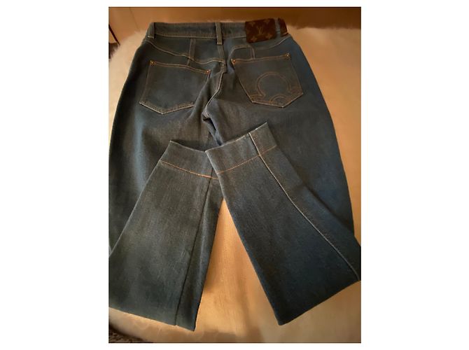 Jean Louis Vuitton Monogramme Denim Bleu - vue 4