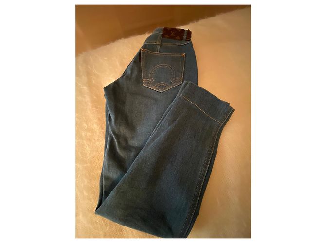 Jean Louis Vuitton Monogramme Denim Bleu - vue 5