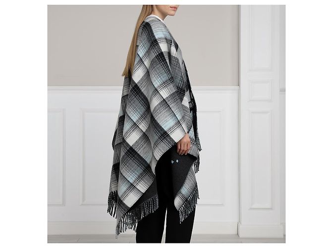 GUCCI Wendeponcho GG Wolle Graphit/Grau neu mit Etikett - Ansicht 3