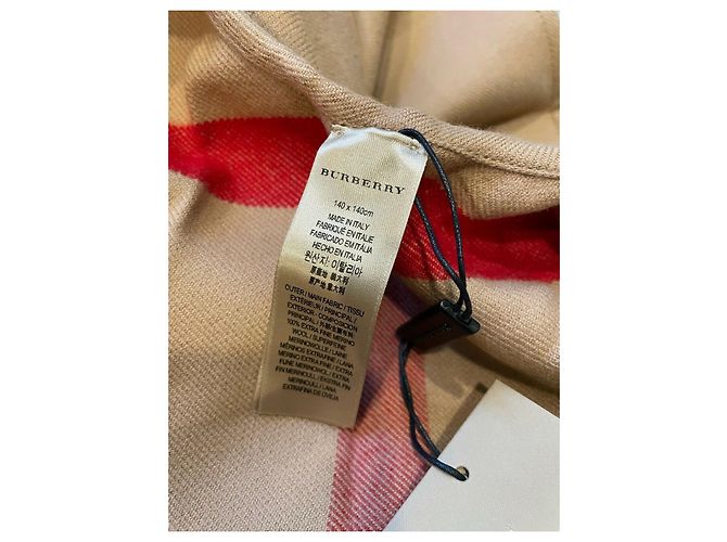 Burberry CAPE PONCHO CAMEL 100% REVERSIBLE MERINO WOOL NEW WITH TAG - view 18