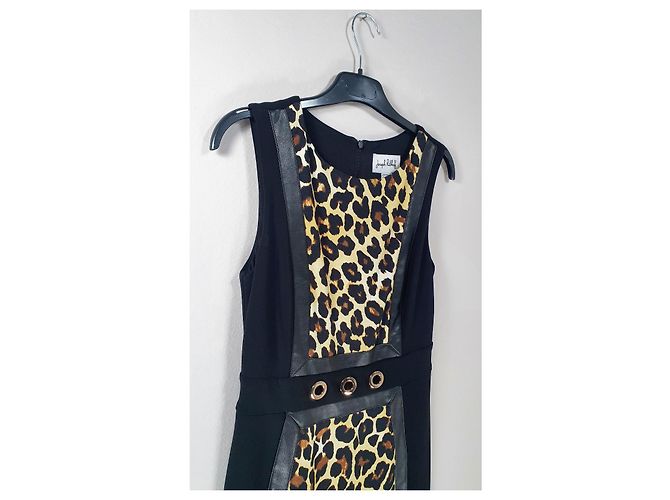 Abito Joseph Ribkoff Nero Oro Multicolore Stampa leopardo - vista 2