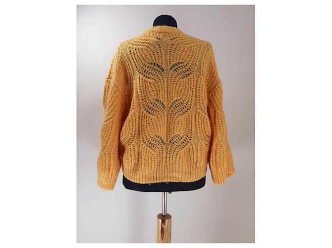 Pull jaune Designers Remix en laine et mohair - vue 3