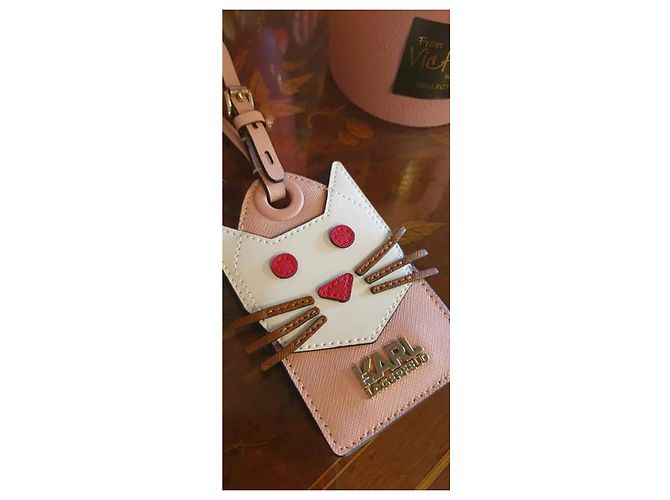 Karl Lagerfeld Choupette / Türname Adresse für Taschen oder Gepäck Pink - Ansicht 2