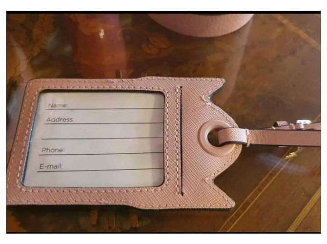 Karl Lagerfeld Choupette / Türname Adresse für Taschen oder Gepäck Pink - Ansicht 3