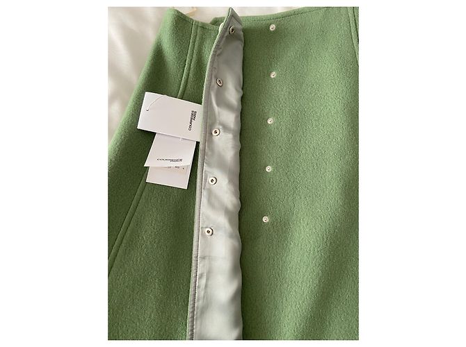 Courreges falda acampanada COURRÈGE, 100% laine Verde - vista 6