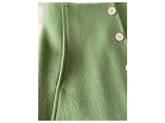 Courreges falda acampanada COURRÈGE, 100% laine Verde - vista 7