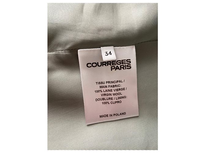 Courreges falda acampanada COURRÈGE, 100% laine Verde - vista 8