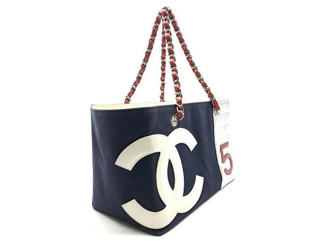 [Usato] CHANEL Chanel n5 Borsa tote catena Borsa a tracolla Canvas Navy Silver Argento Blu navy - vista 2
