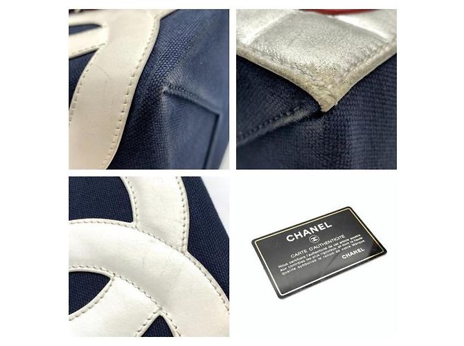 [Usato] CHANEL Chanel n5 Borsa tote catena Borsa a tracolla Canvas Navy Silver Argento Blu navy - vista 9
