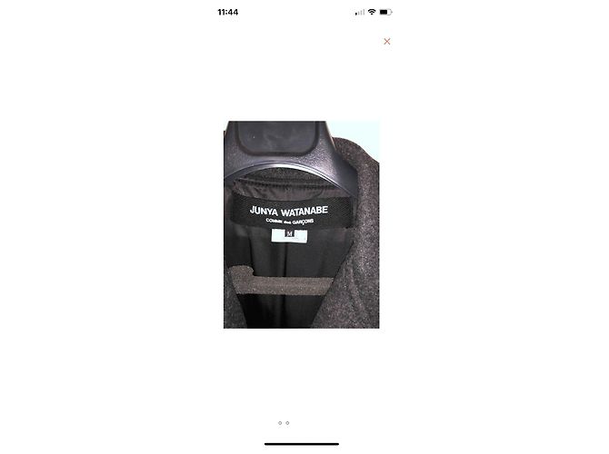 Abrigo de lana Comme Des Garcons Junya Watanabe Gris oscuro Gris antracita - vista 3