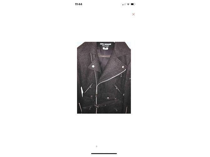 Abrigo de lana Comme Des Garcons Junya Watanabe Gris oscuro Gris antracita - vista 4
