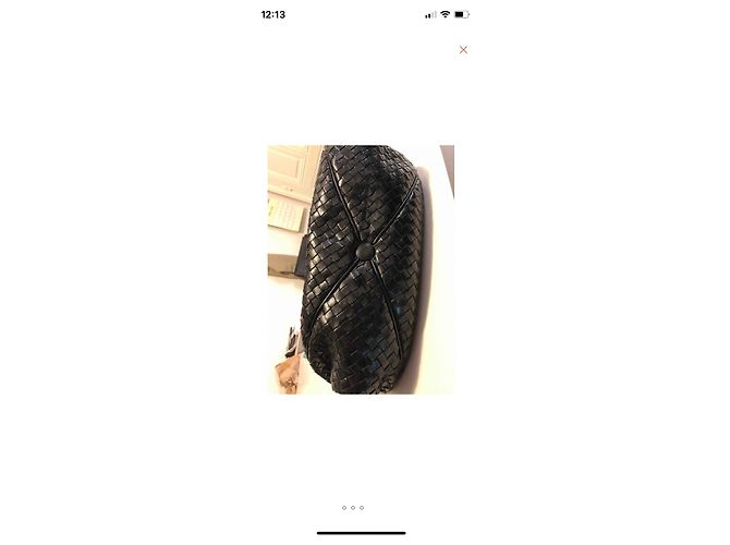 Borsa Bottega Veneta in pelle nera intrecciata Nero - vista 4