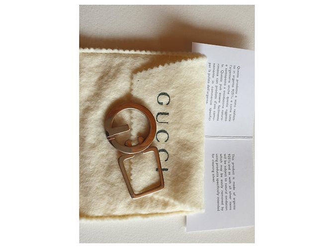 Vintage Gucci key ring in solid silver 925 Silvery - view 7