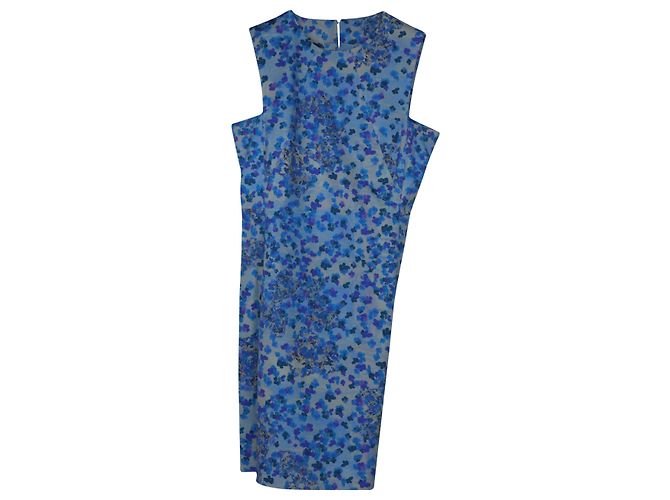 Vestido evasé con estampado floral de Erdem en algodón azul - vista 5