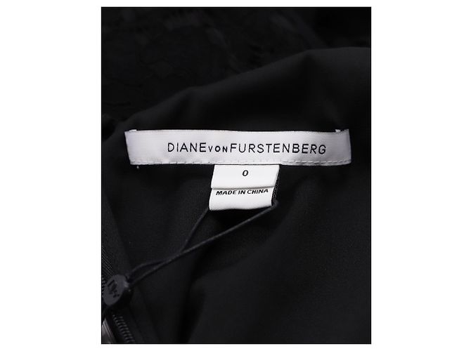 Mono largo de encaje de esmoquin en algodón negro Kyara de Diane Von Furstenberg - vista 6
