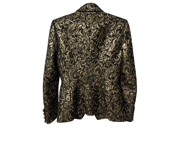 Balmain Metallic-Brokat-Blazer in Goldacetat Golden Metallisch - Ansicht 4