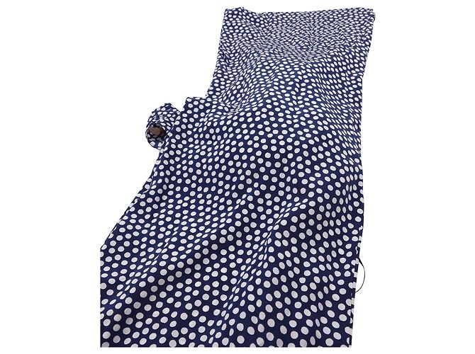 Tuta Tory Burch Nautical Dot in seta blu Blu navy - vista 3