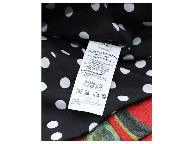 Dolce & Gabbana Blumen-Metallic-Brokatjacke aus roter Baumwolle - Ansicht 4
