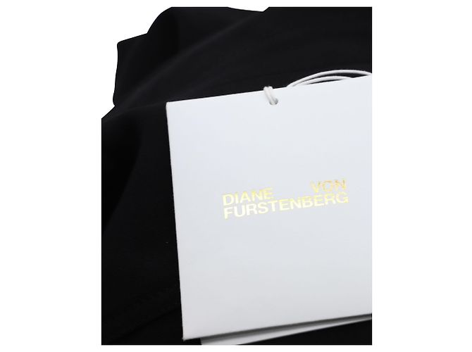 Mono largo de poliéster negro con margaritas de Diane von Furstenberg - vista 4