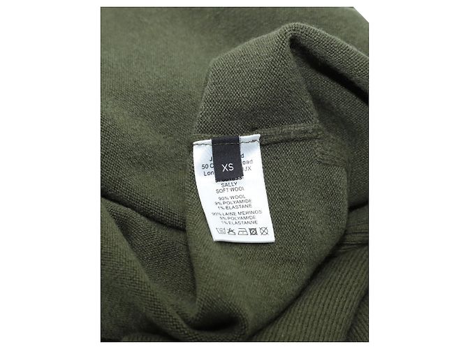 VESTIDO JOSEPH SALLY DE LANA SUAVE VERDE - vista 8