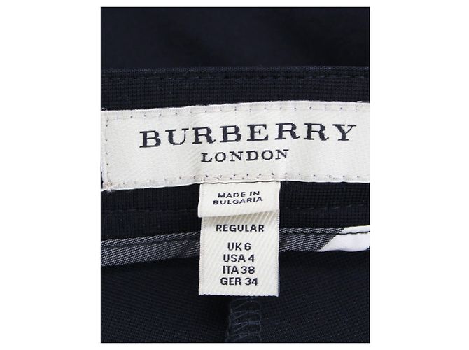 Pantalones de panel lateral de cuero Burberry en acetato negro - vista 4
