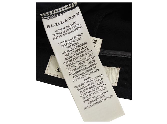 Pantalones de panel lateral de cuero Burberry en acetato negro - vista 5