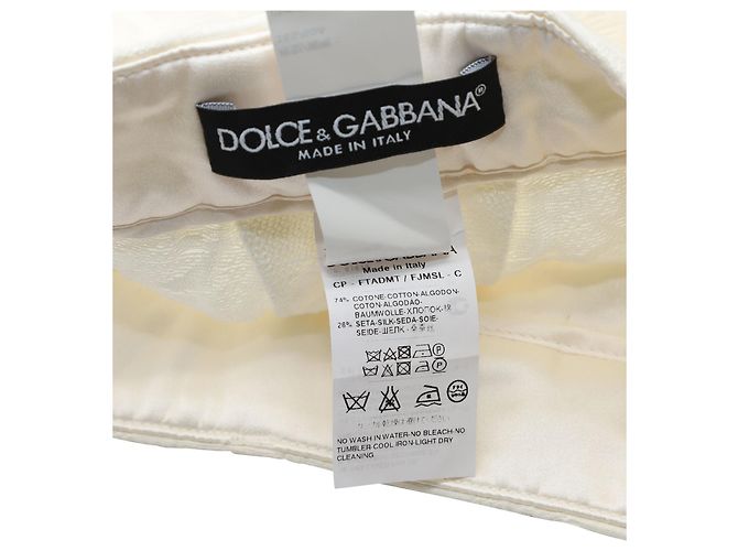 Pantalón Dolce & Gabbana Slim Fit De Algodón Blanco - vista 4