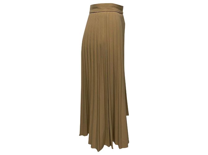 Givenchy Plissee-Palazzo-Hose aus beigefarbenem Polyester Braun - Ansicht 2