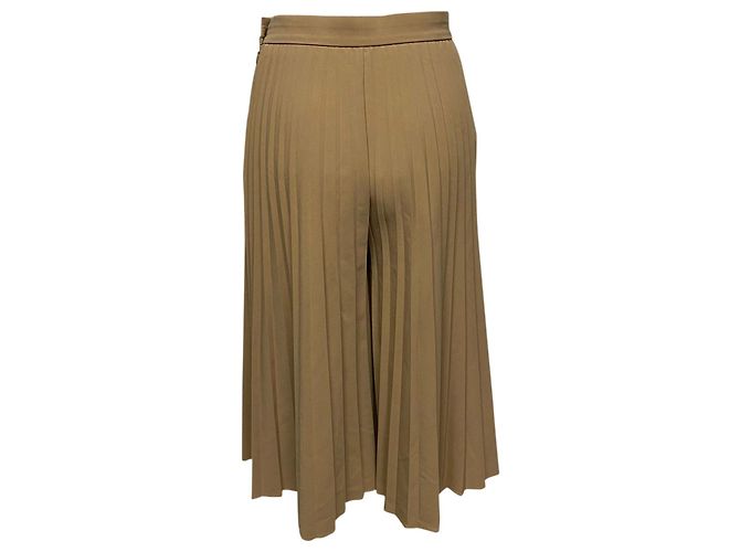 Givenchy Plissee-Palazzo-Hose aus beigefarbenem Polyester Braun - Ansicht 3