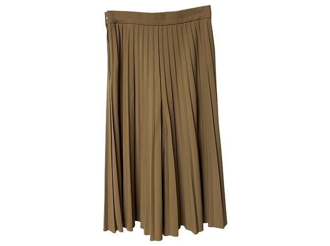 Givenchy Plissee-Palazzo-Hose aus beigefarbenem Polyester Braun - Ansicht 5