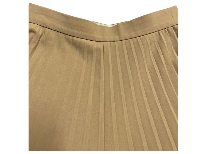 Givenchy Plissee-Palazzo-Hose aus beigefarbenem Polyester Braun - Ansicht 6