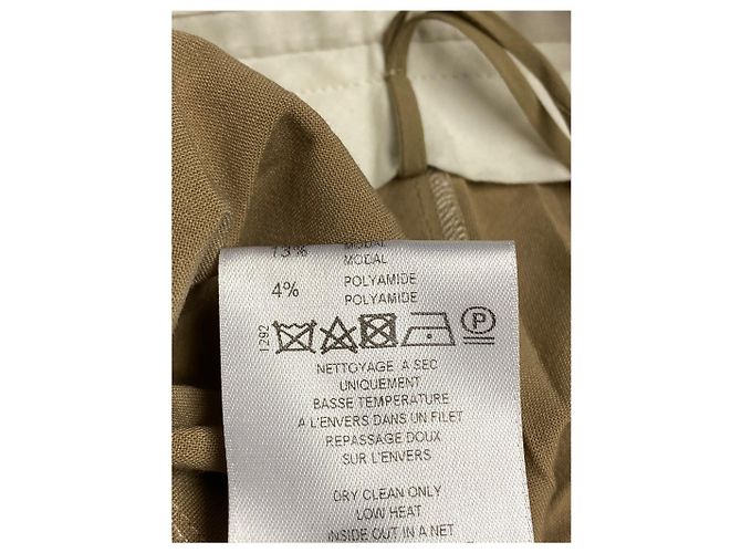 Givenchy Plissee-Palazzo-Hose aus beigefarbenem Polyester Braun - Ansicht 8