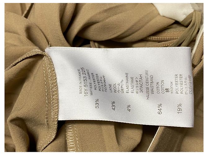 Givenchy Plissee-Palazzo-Hose aus beigefarbenem Polyester Braun - Ansicht 9