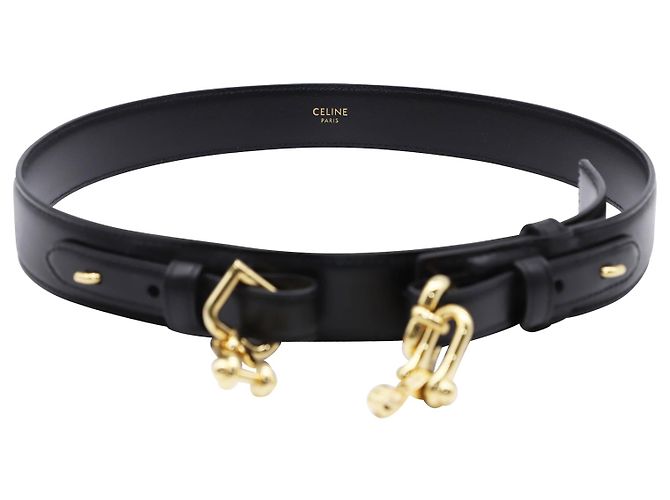 Céline Cintura Celine in Pelle di vitello Nero - vista 2