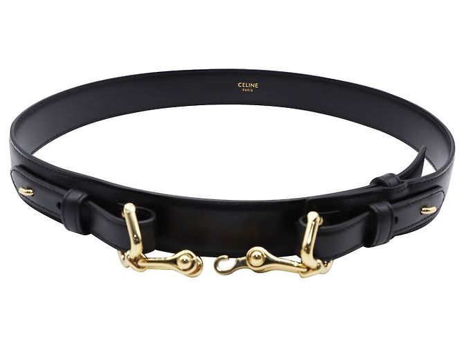 Céline Cintura Celine in Pelle di vitello Nero - vista 4