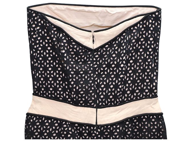 Mini abito a tubino con occhielli Maje in cotone nero - vista 6