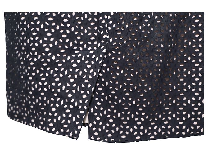 Mini abito a tubino con occhielli Maje in cotone nero - vista 7