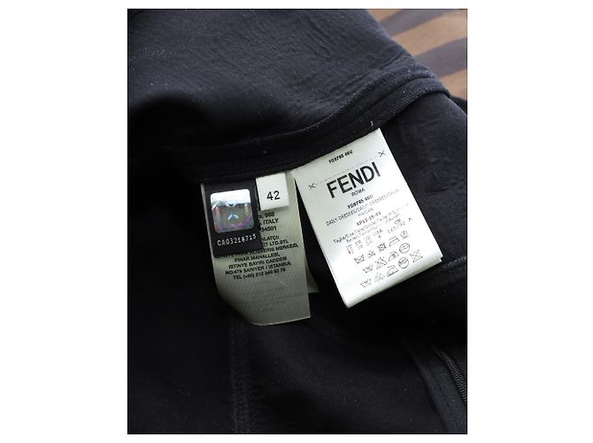 Fendi Minikleid aus schwarzer Wolle - Ansicht 7