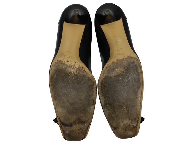 Décolleté Gucci Loafer con nappine con accento bambù in pelle marrone Nero - vista 5