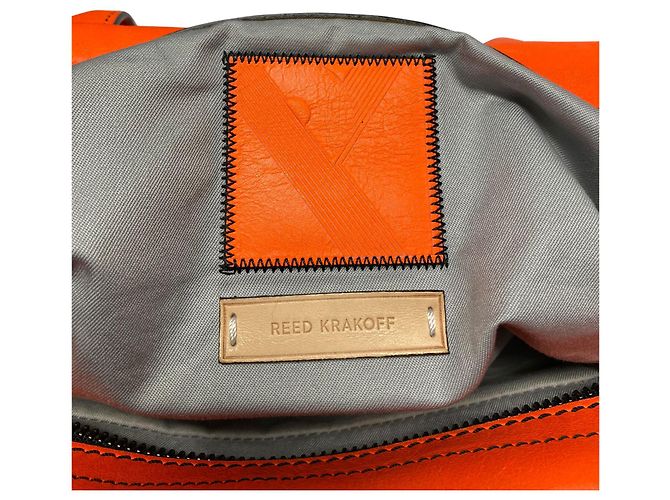Bolsa Boxer Reed Krakoff em couro de bezerro laranja - vista 10